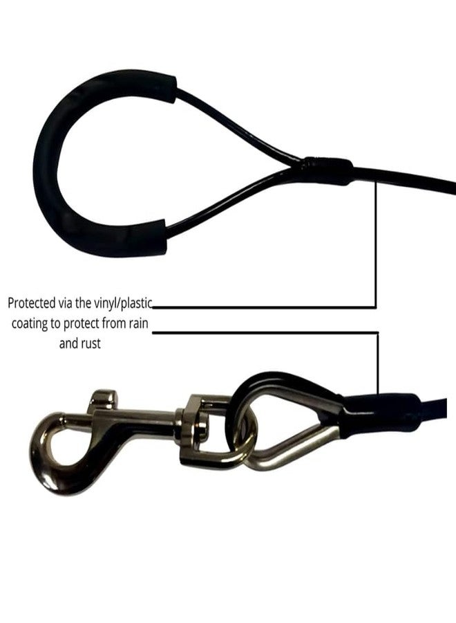 KittuPet Dog Tie Out Cable For Large Dogs-5 Ft Heavy Duty Tether For Outside Dog Runner-Durable, Chew-Proof, Dog Lead For Yard, Camping, And Training,?18 cm,Multicolor - Image 5